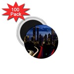 Building And Red And Yellow Light Road Time Lapse 1.75  Magnets (100 pack)  Front