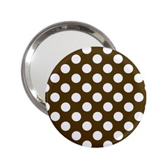 Brown Polkadot Background 2 25  Handbag Mirrors by Nexatart