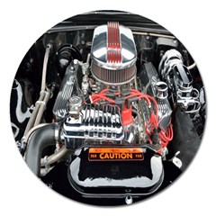 Car Engine Magnet 5  (round) by Nexatart