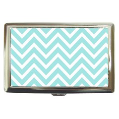 Chevrons Zigzags Pattern Blue Cigarette Money Cases