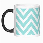 Chevrons Zigzags Pattern Blue Morph Mugs Left