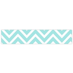 Chevrons Zigzags Pattern Blue Flano Scarf (small)