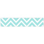 Chevrons Zigzags Pattern Blue Flano Scarf (Small) Back