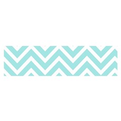 Chevrons Zigzags Pattern Blue Satin Scarf (oblong) by Nexatart