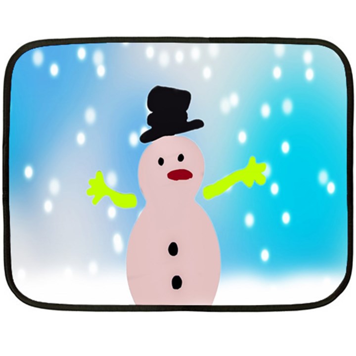 Christmas Snowman Double Sided Fleece Blanket (Mini) 