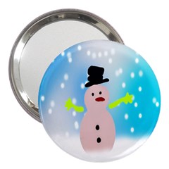 Christmas Snowman 3  Handbag Mirrors by Nexatart