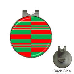 Christmas Colors Red Green Hat Clips With Golf Markers