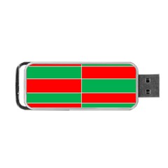 Christmas Colors Red Green Portable Usb Flash (one Side) by Nexatart