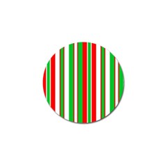 Christmas Holiday Stripes Red Green,white Golf Ball Marker (4 Pack)