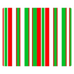 Christmas Holiday Stripes Red Green,white Double Sided Flano Blanket (small)  by Nexatart