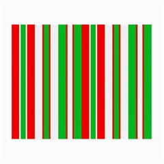 Christmas Holiday Stripes Red Green,white Small Glasses Cloth by Nexatart