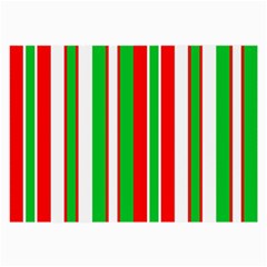 Christmas Holiday Stripes Red Green,white Large Glasses Cloth by Nexatart