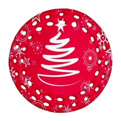 Christmas Tree Ornament (round Filigree)