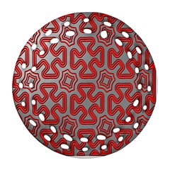 Christmas Wrap Pattern Ornament (round Filigree)