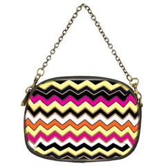 Colorful Chevron Pattern Stripes Chain Purses (two Sides)  by Nexatart