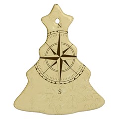 Compass Vintage South West East Christmas Tree Ornament (two Sides) by Nexatart