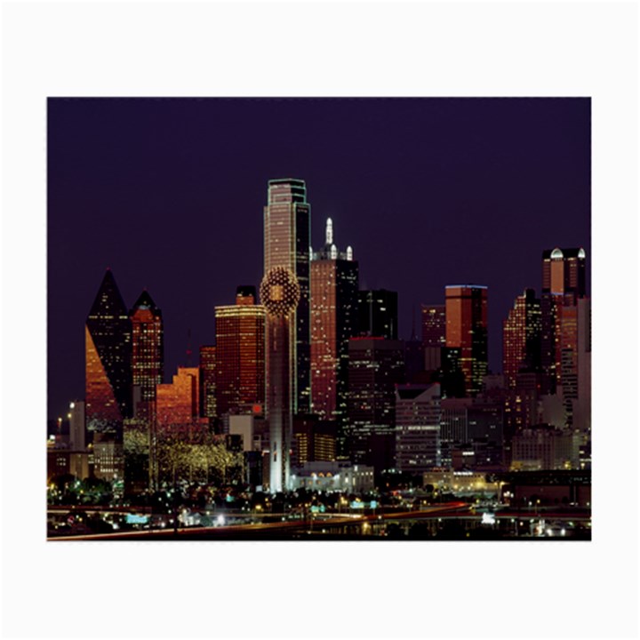 Dallas Texas Skyline Dusk Small Glasses Cloth (2-Side)