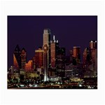 Dallas Texas Skyline Dusk Small Glasses Cloth (2-Side) Back