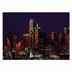 Dallas Texas Skyline Dusk Large Glasses Cloth by Nexatart