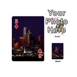 Dallas Texas Skyline Dusk Playing Cards 54 (Mini)  Front - Diamond5