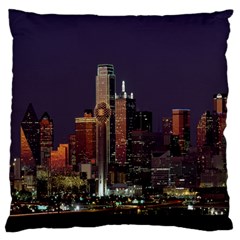 Dallas Texas Skyline Dusk Standard Flano Cushion Case (two Sides) by Nexatart
