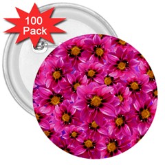 Dahlia Flowers Pink Garden Plant 3  Buttons (100 Pack)  by Nexatart