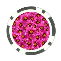 Dahlia Flowers Pink Garden Plant Poker Chip Card Guard (10 Pack)