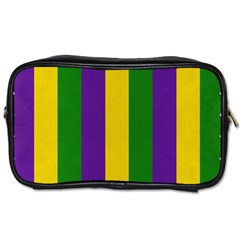 Mardi Gras Striped Pattern Toiletries Bags 2-side by dflcprints