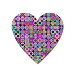 Design Circles Circular Background Heart Magnet by Nexatart