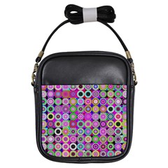 Design Circles Circular Background Girls Sling Bags