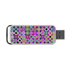 Design Circles Circular Background Portable Usb Flash (one Side) by Nexatart