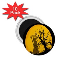 Death Haloween Background Card 1 75  Magnets (10 Pack)  by Nexatart