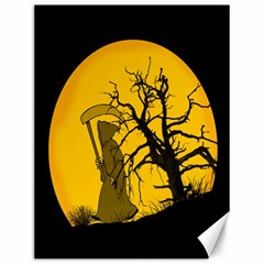 Death Haloween Background Card Canvas 12  X 16   by Nexatart