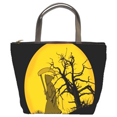 Death Haloween Background Card Bucket Bags by Nexatart