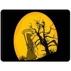 Death Haloween Background Card Fleece Blanket (large)  by Nexatart