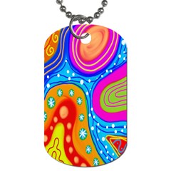 Doodle Pattern Dog Tag (one Side)