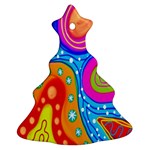 Doodle Pattern Christmas Tree Ornament (Two Sides) Front