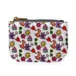 Doodle Wallpaper Mini Coin Purses Front