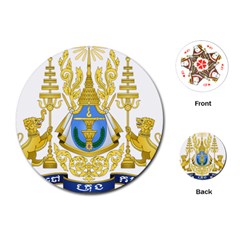 Royal Arms Of Cambodia Playing Cards (round)  by abbeyz71