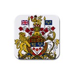 Canada Coat of Arms  Rubber Square Coaster (4 pack)  Front