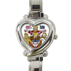 Canada Coat of Arms  Heart Italian Charm Watch