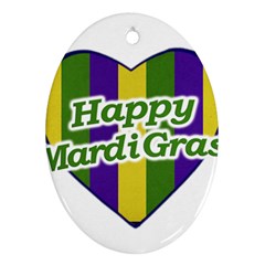 Happy Mardi Gras Logo Ornament (oval) by dflcprints