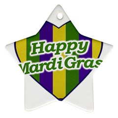 Happy Mardi Gras Logo Ornament (star) by dflcprints