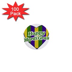 Happy Mardi Gras Logo 1  Mini Buttons (100 Pack)  by dflcprints