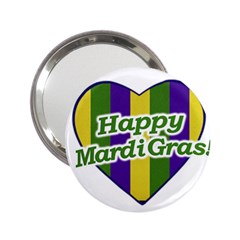 Happy Mardi Gras Logo 2 25  Handbag Mirrors by dflcprints