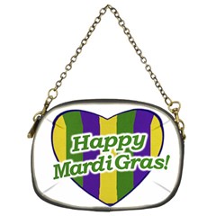 Happy Mardi Gras Logo Chain Purses (two Sides)  by dflcprints