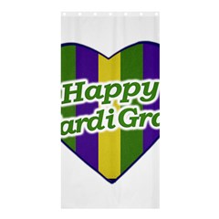 Happy Mardi Gras Logo Shower Curtain 36  X 72  (stall)  by dflcprints