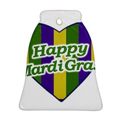 Happy Mardi Gras Logo Bell Ornament (two Sides) by dflcprints