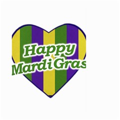 Happy Mardi Gras Logo Large Garden Flag (two Sides) by dflcprints