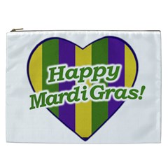 Happy Mardi Gras Logo Cosmetic Bag (xxl)  by dflcprints